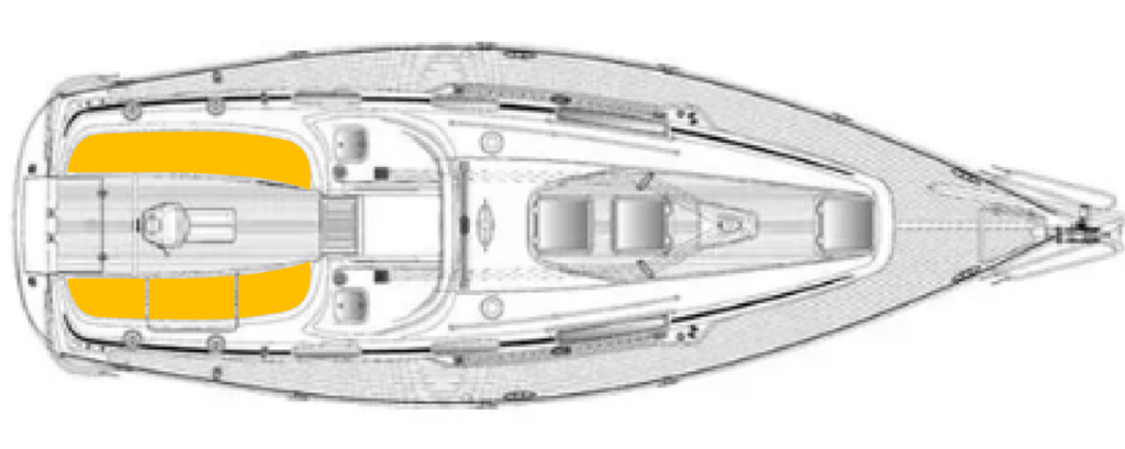 Bavaria 35 Cruiser Deck-Kit PRO Real Teak Cockpit seating