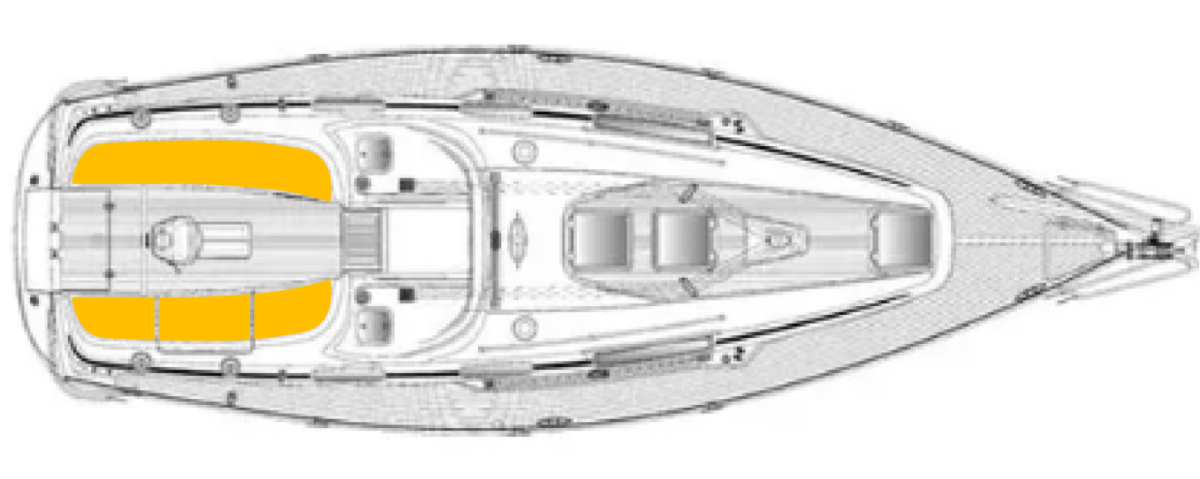 Bavaria 35 Cruiser Deck-Kit PRO Real Teak Cockpit seating
