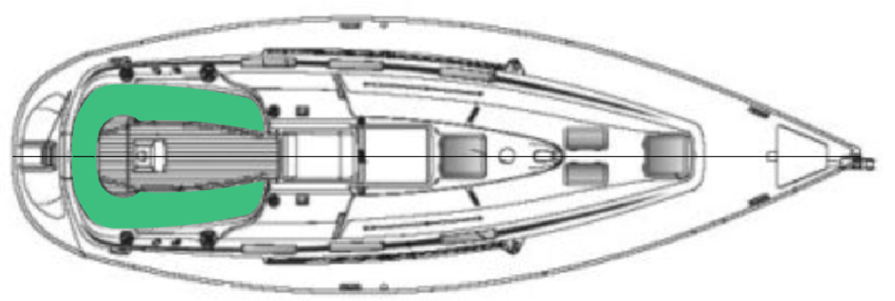 Bavaria 36 Deck-Kit CORE Polyurethane Cockpit seating