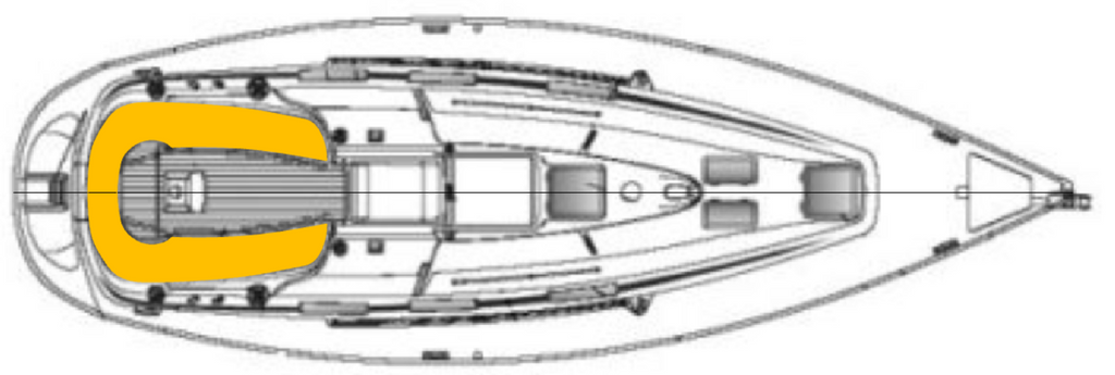 Bavaria 36 Deck-Kit PRO Real Teak Cockpit seating