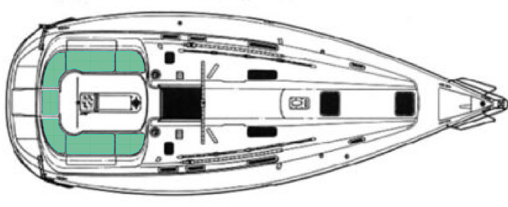 Beneteau 351 Deck-Kit CORE Polyurethane Cockpit seating