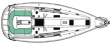 Beneteau 351. Deck-Kit de Poliuretano. Asientos de bañera