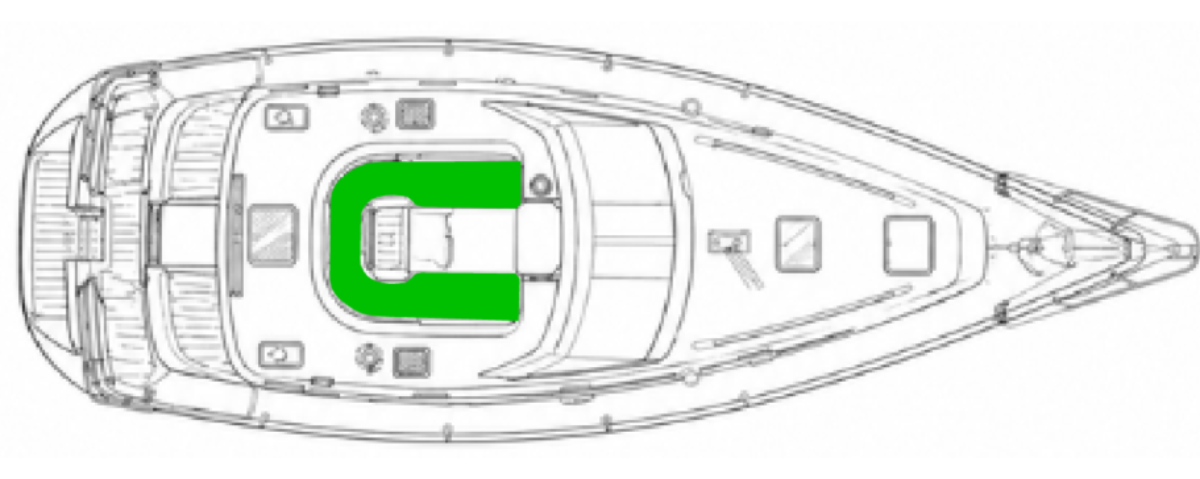 Beneteau Oceanis 36CC Deck-Kit CORE Polyurethane Cockpit seating