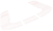 Beneteau 351 Deck-Kit PRO paneles para asientos  de teca auténtica