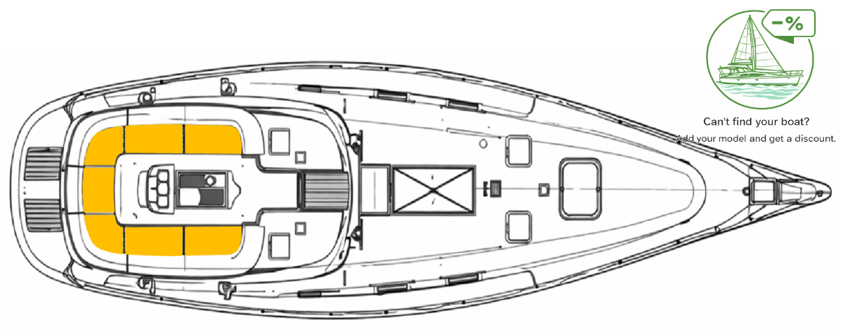 Beneteau Oceanis 381  Deck-Kit PRO Real TEAK Cockpit seating
