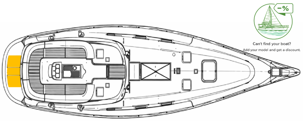 Beneteau Oceanis 381  Deck-Kit PRO Real TEAK Swim Platform