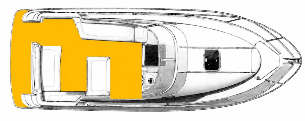 Beneteau Flyer 701 de 2000-2005 Deck-Kit PRO Real TEAK Cockpit Floor