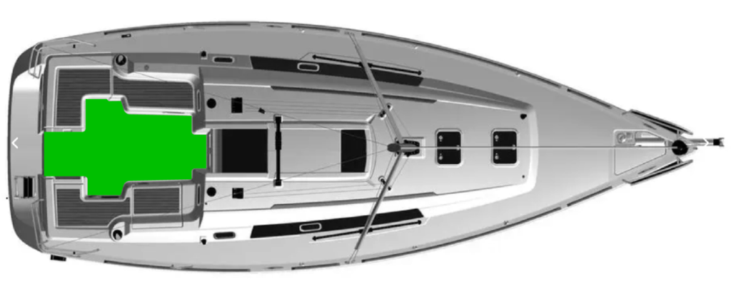 Beneteau Oceanis 34 2008-2012 Deck-Kit CORE Polyurethane Cockpit seating Floor