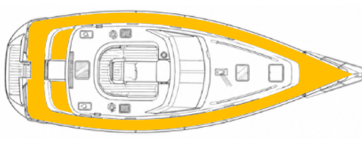 Beneteau Oceanis 36CC  Deck-Kit PRO Real TEAK sides