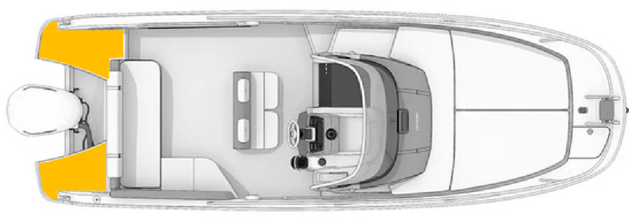 Capoforte Invictus CX240 Deck-Kit PRO Real Teak Swim Platform