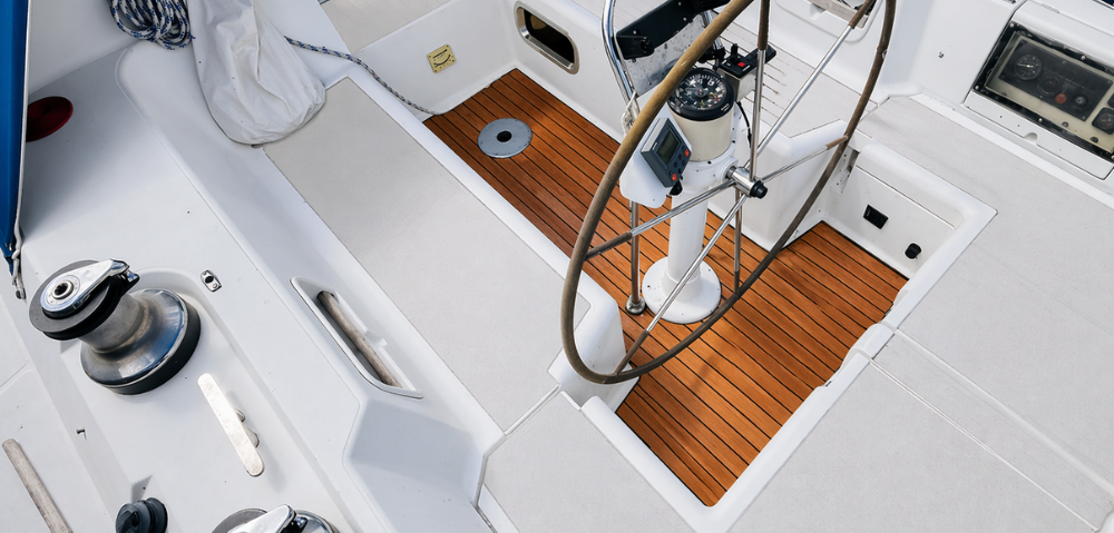 Jeanneau Voyage 12.5  Deck-Kit PRO Real Teak Cockpit Floor