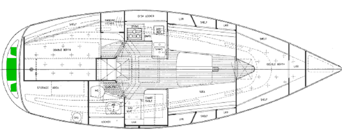 Hallberg-Rassy 31 Scandinavian 1992-2005 Deck-Kit CORE Polyurethane SwimPlatform