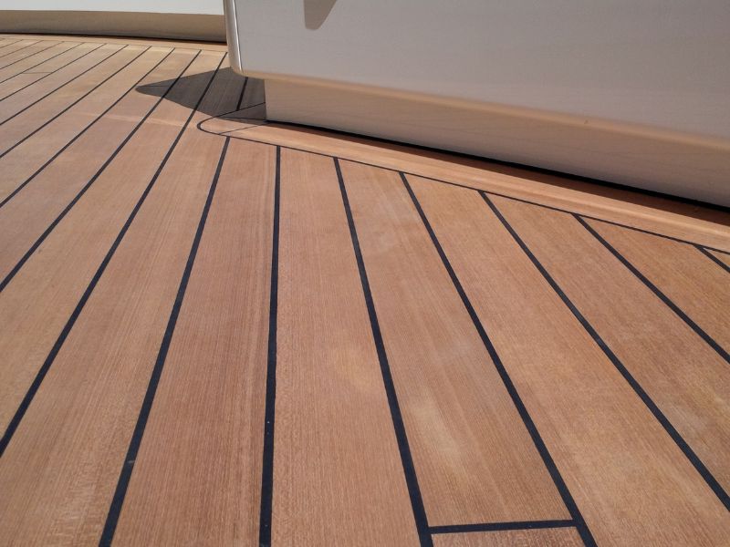 Premium real teak for cockpit seating
