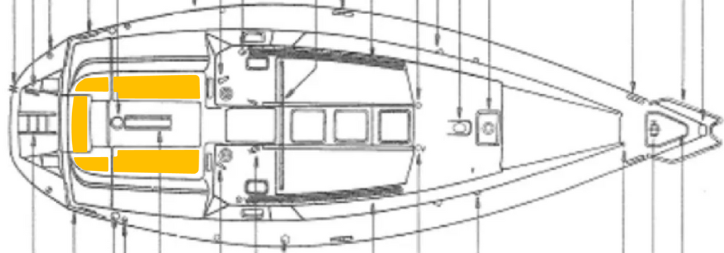 Jeanneau Sun Odyssey 36 Deck-Kit PRO Real Teak Cockpit Seating