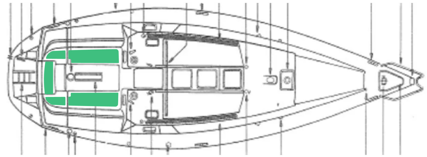 Jeanneau Sun Odyssey 36 Deck-Kit CORE Polyurethane Cockpit seating