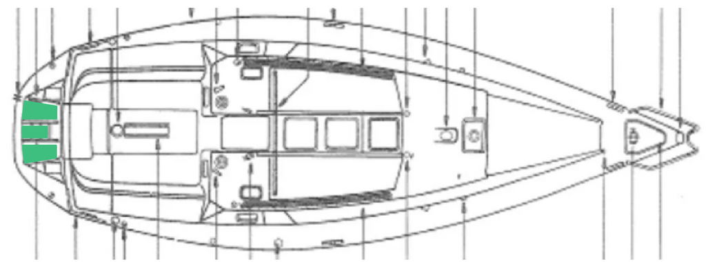 Jeanneau Sun Odyssey 36 Deck-Kit CORE Polyurethane Swim Platform