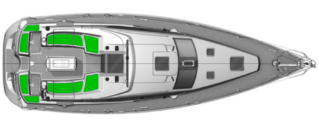 Jeanneau Sun Odyssey 42 DS Deck-Kit CORE Polyurethane Cockpit Seat