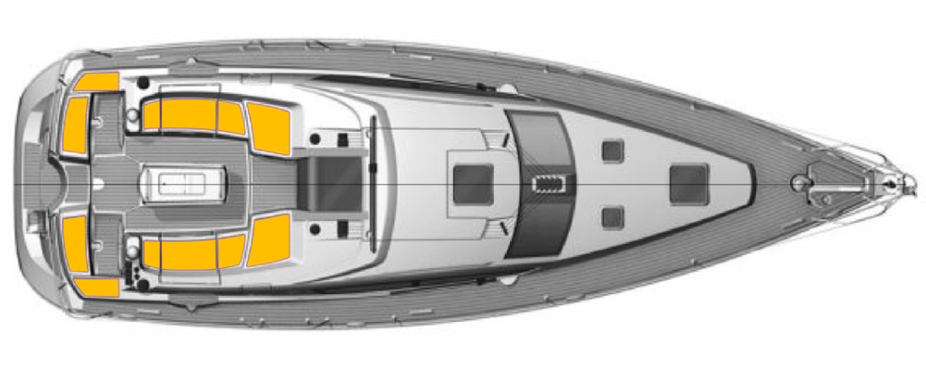 Jeanneau Sun Odyssey 42 DS  Deck-Kit PRO Real Teak Cockpit Seating