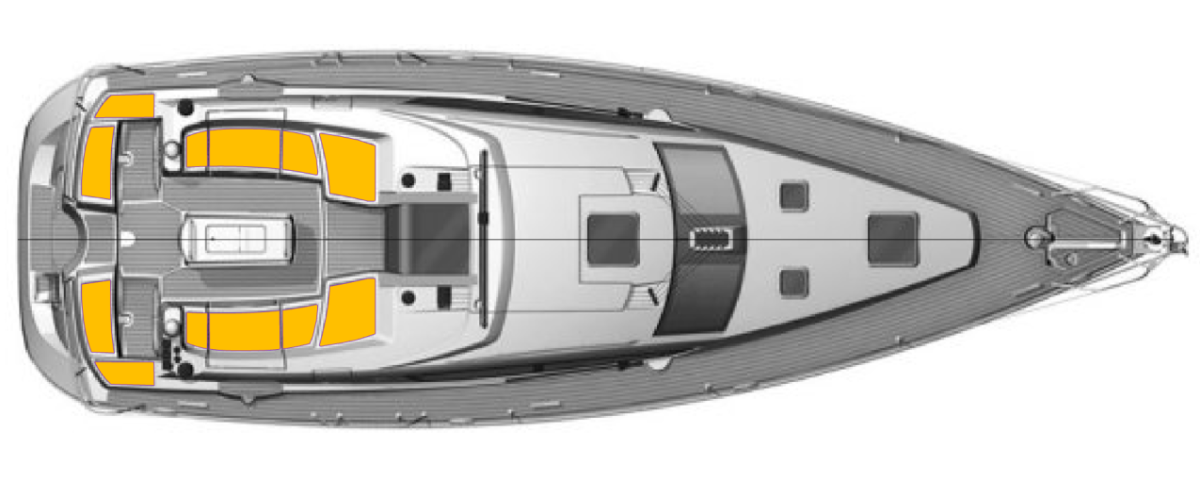 Jeanneau Sun Odyssey 42 DS  Deck-Kit PRO Real Teak Cockpit Seating