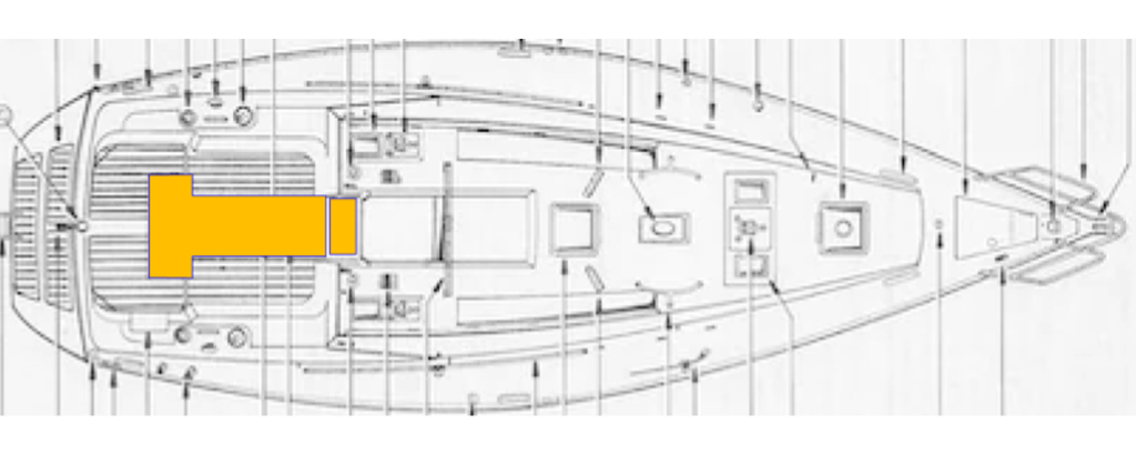 Jeanneau Voyage 12.5  Deck-Kit PRO Real Teak Cockpit Floor