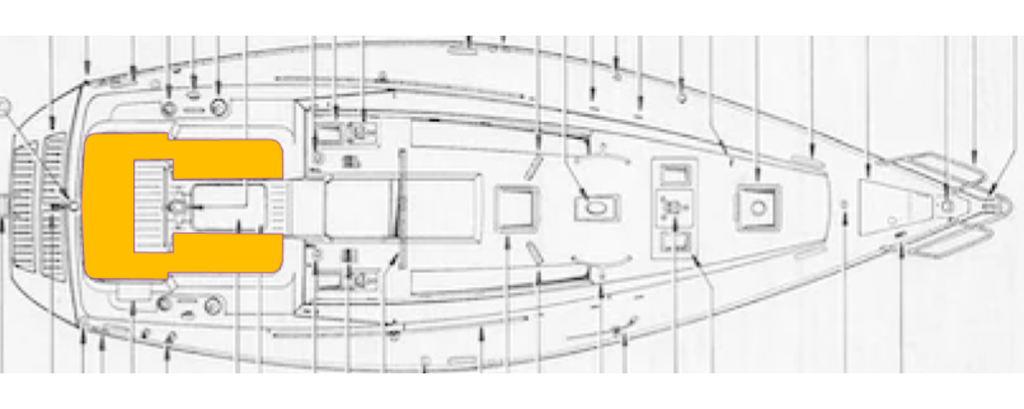 Jeanneau Voyage 12.5  Deck-Kit PRO Real Teak Cockpit Seating