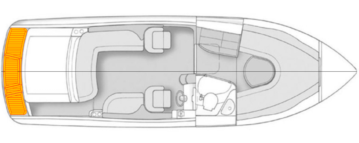 Windy 28 Ghibli Deck-Kit PRO Real TEAK SwimPlatform